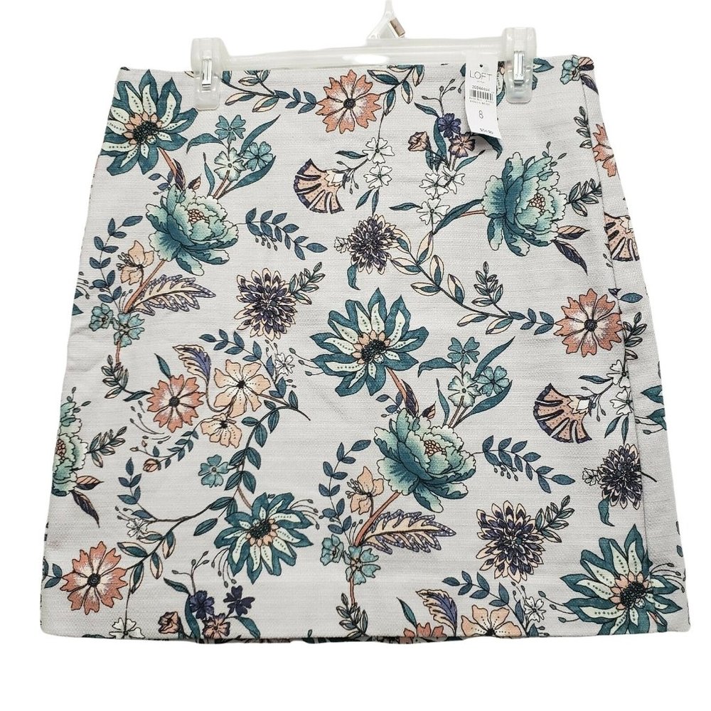 NWT Loft Skirt Flowers Women Size 8